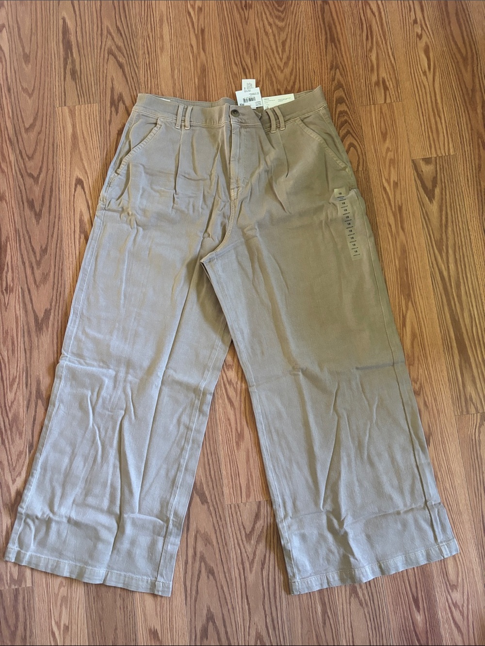American Eagle Outfitters Women's Wide-Leg Pants in Taupe